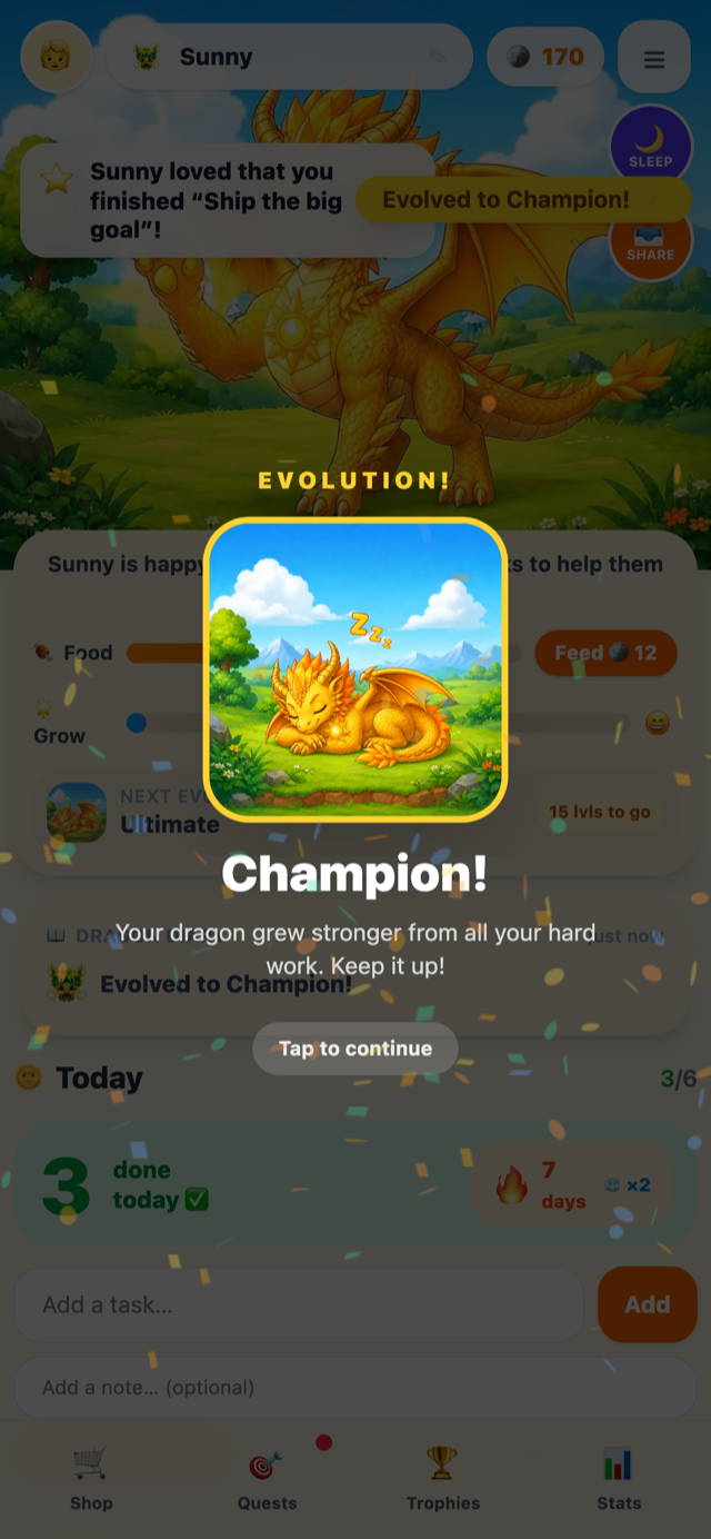 Dragon evolution moment